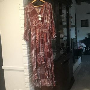 BNWT American Rag long sleeve peasant dress